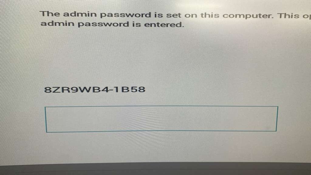 Dell 1B58 Security Manager Password