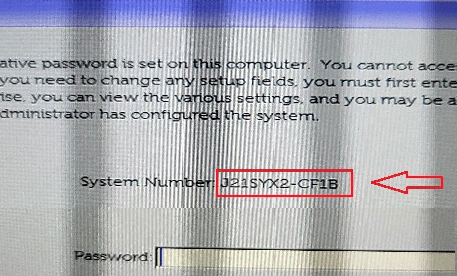 Dell CF1B Security Manager Password